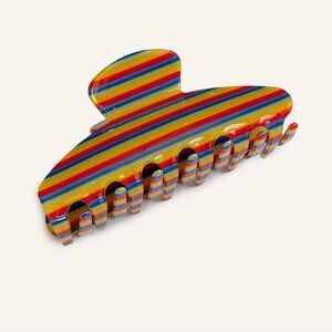 NiB Parke Rainbow Striped Hair Claw